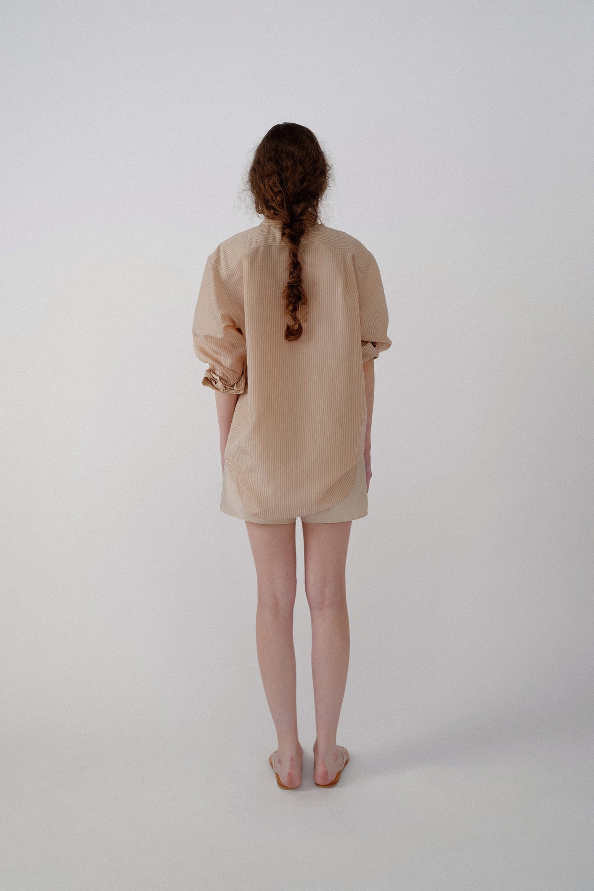 Nothing Written Oli classic stripe shirt (Beige pink)