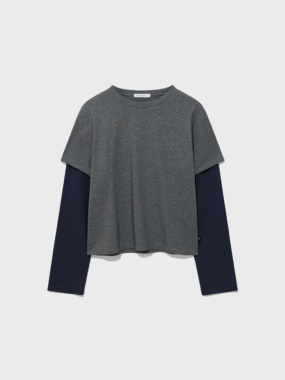 Low Classic Lc Layered Tee Charcoal Melange
