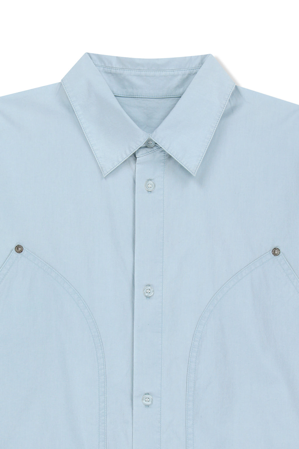 [matinkim] Washed Cotton Drawstring Shirt IN Sky