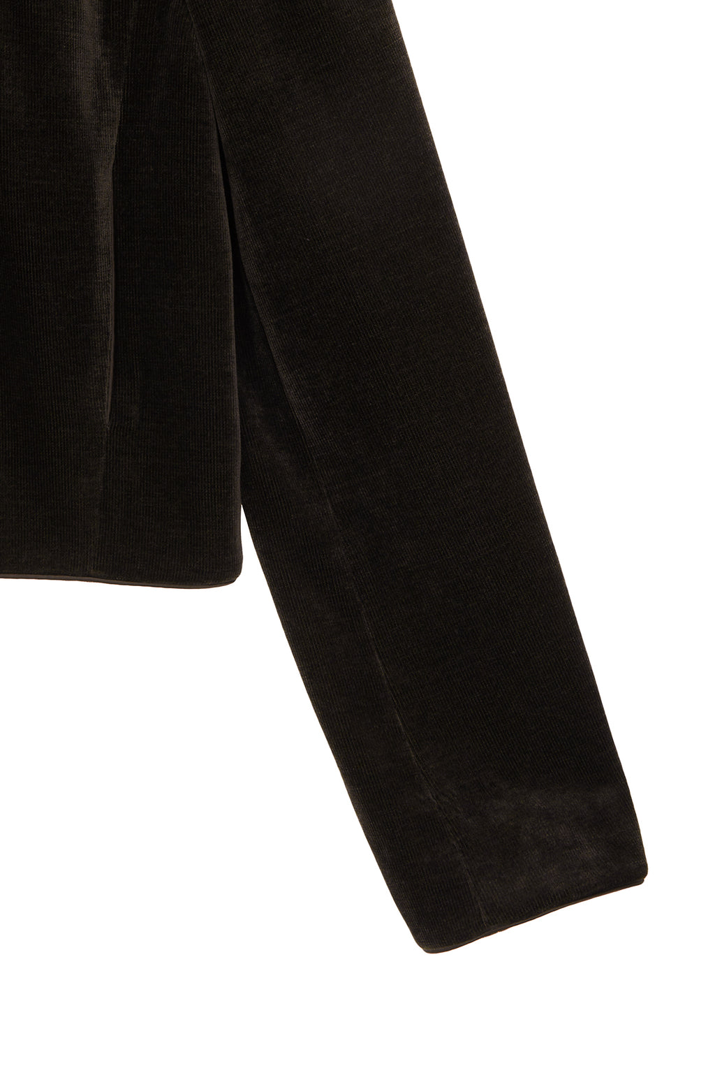 Matinkim Velvet Double Crop Jacket IN Khaki Brown