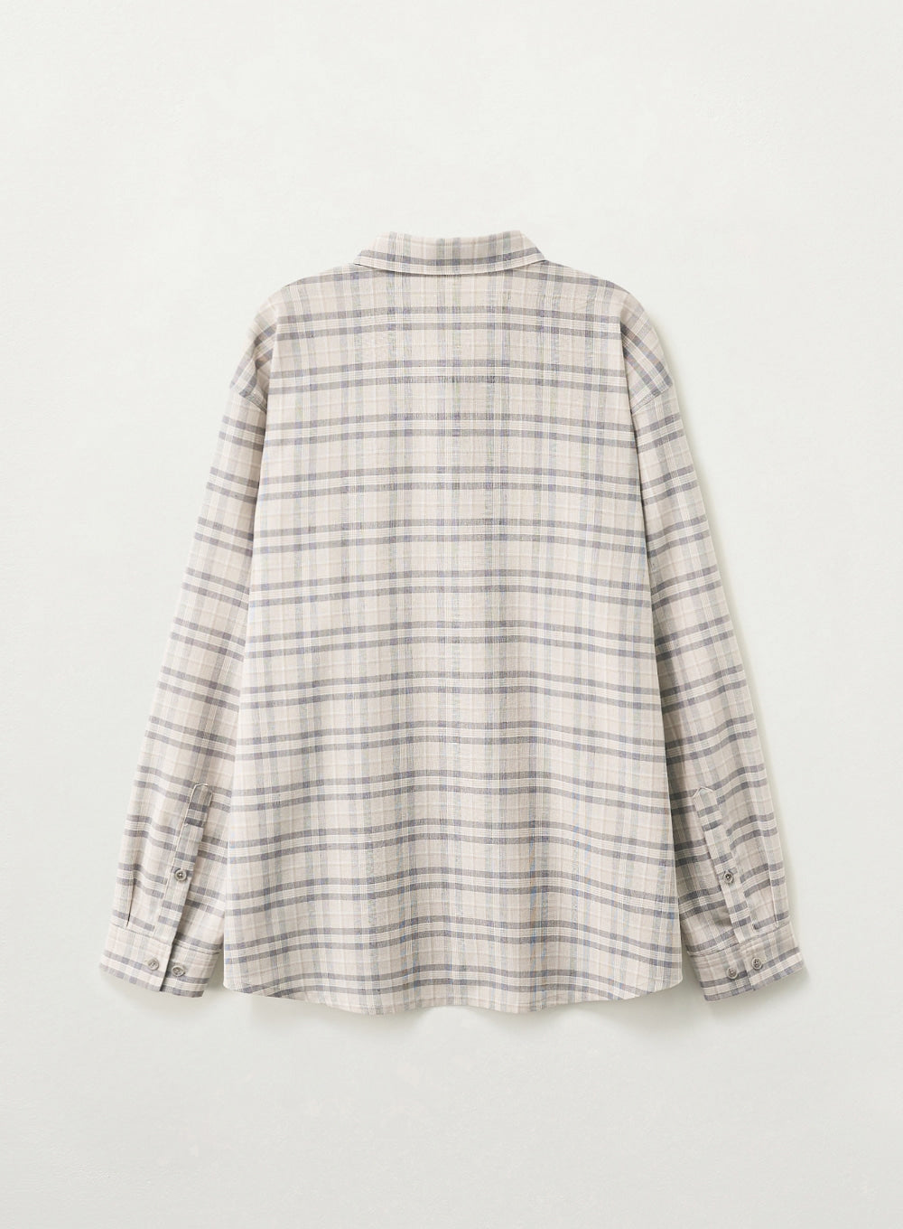 Satur Crest Logo Check Shirt - Gray