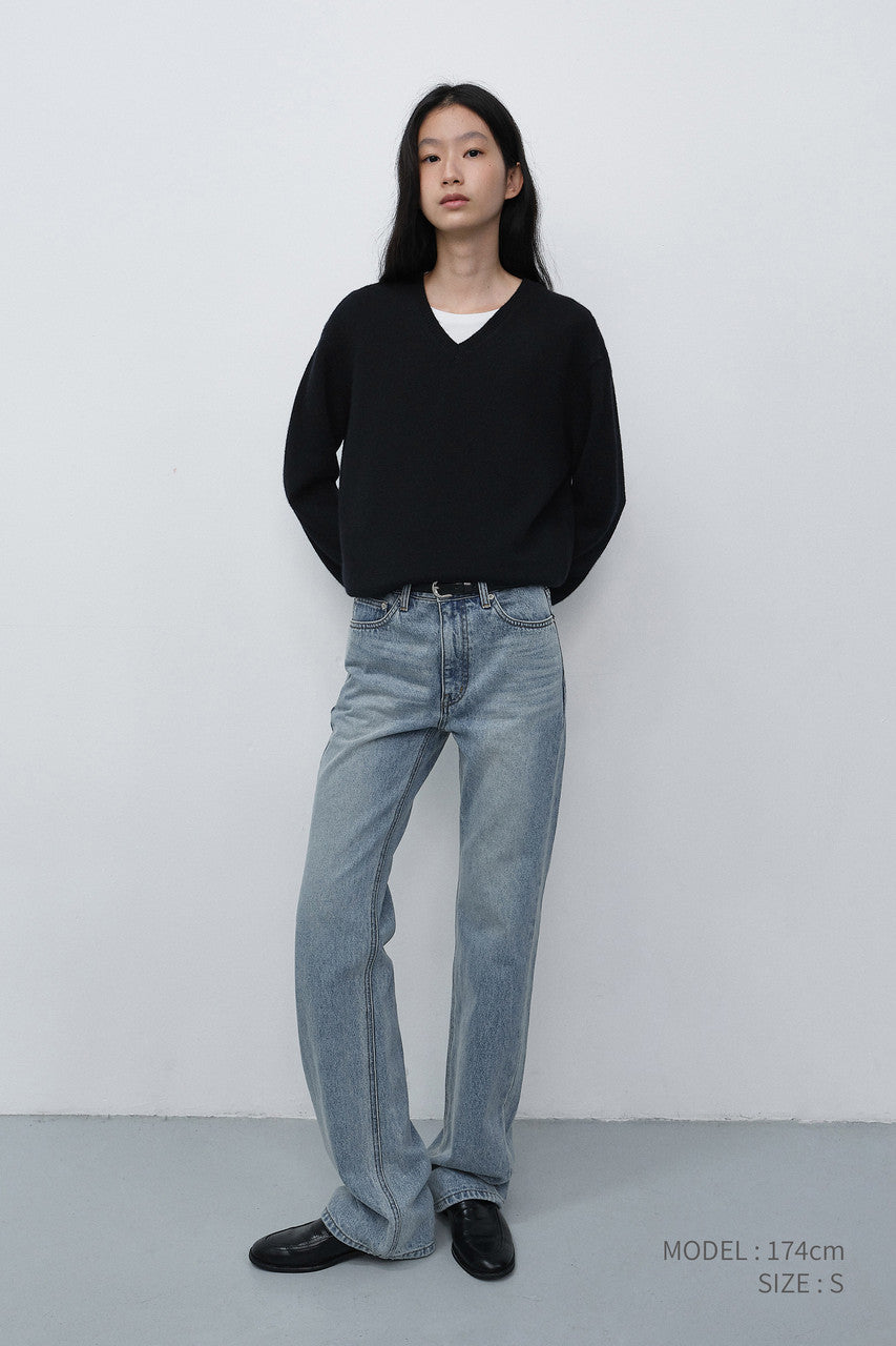 Dunst Refined Flared Jeans Light Blue