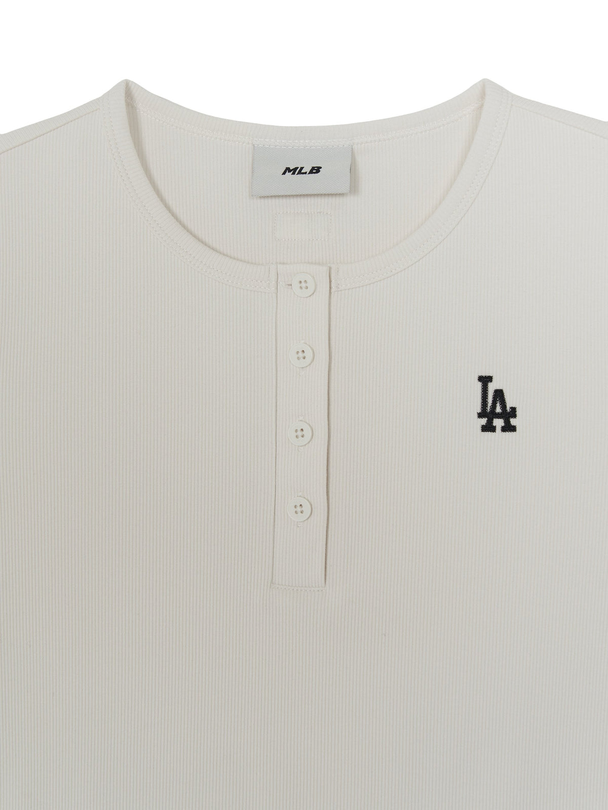 MLB Korea Women's Vintage Slim Henley Neck T-shirt
