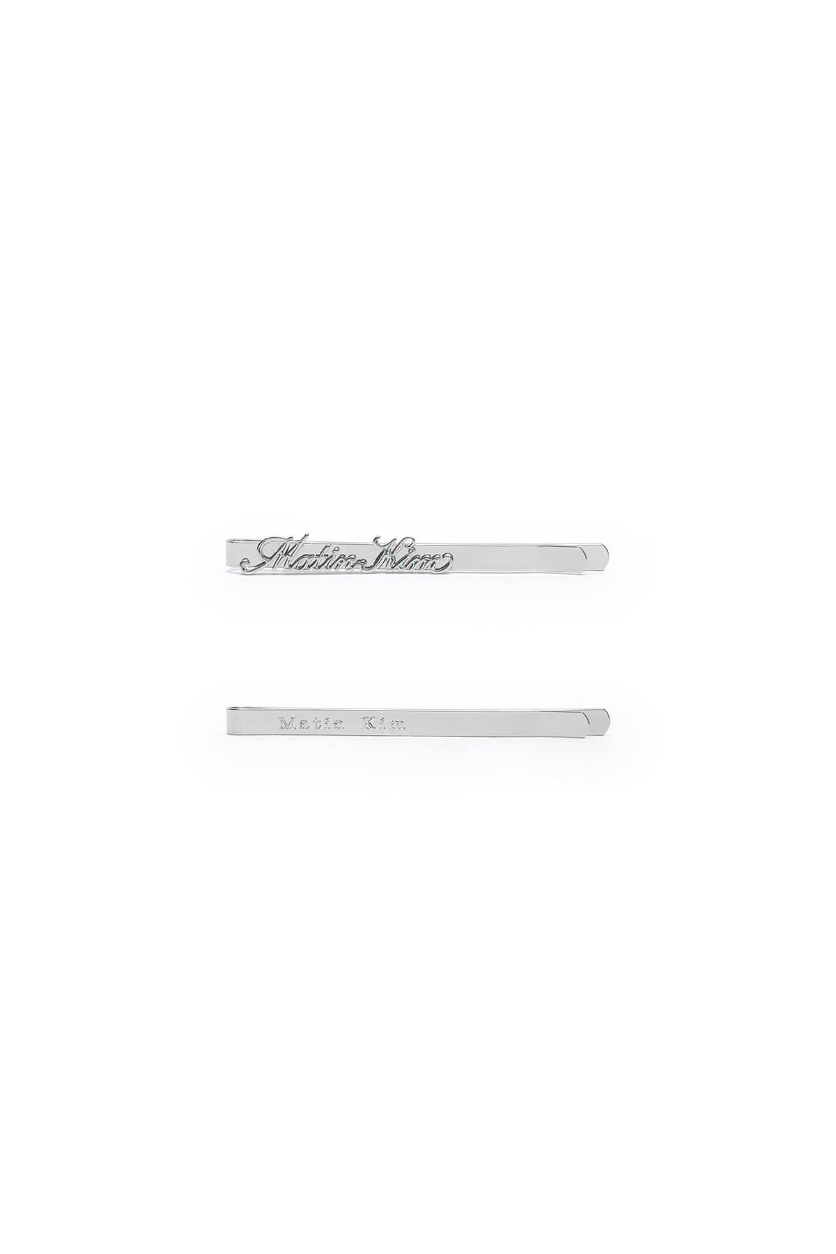 Matinkim Matin Logo Bobby Pin Set IN Silver