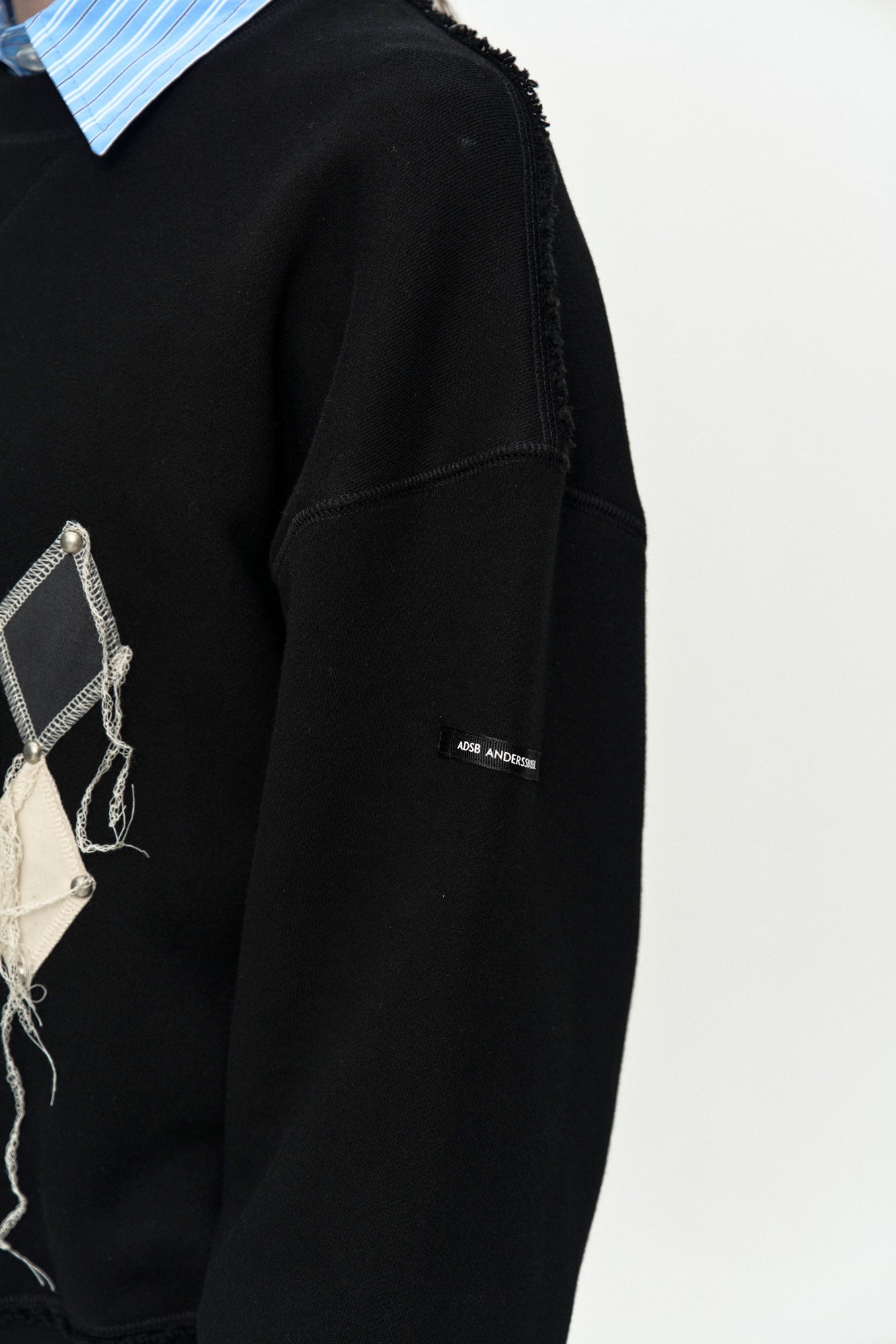 Andersson Bell (Essential) Studded Argyle Patchwork Sweatshirt