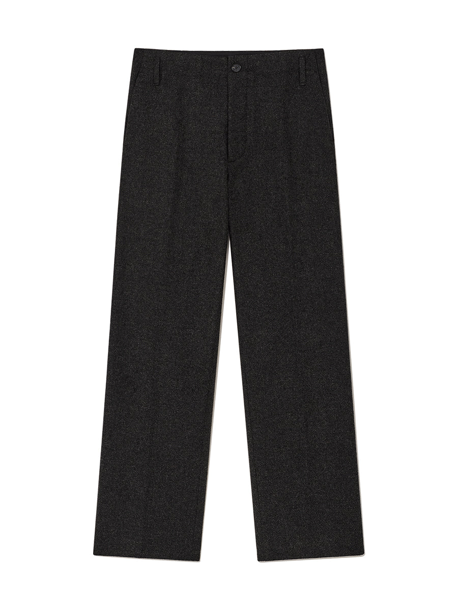 GLOWNY G Straight Wool Pants (Charcoal)