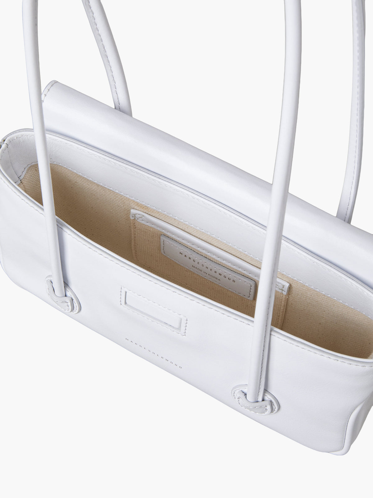 Margesherwood Flap Small white glossy plain