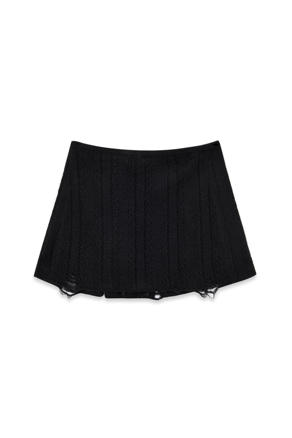 [matinkim] PUNCHING WRAP MINI SKIRT IN BLACK