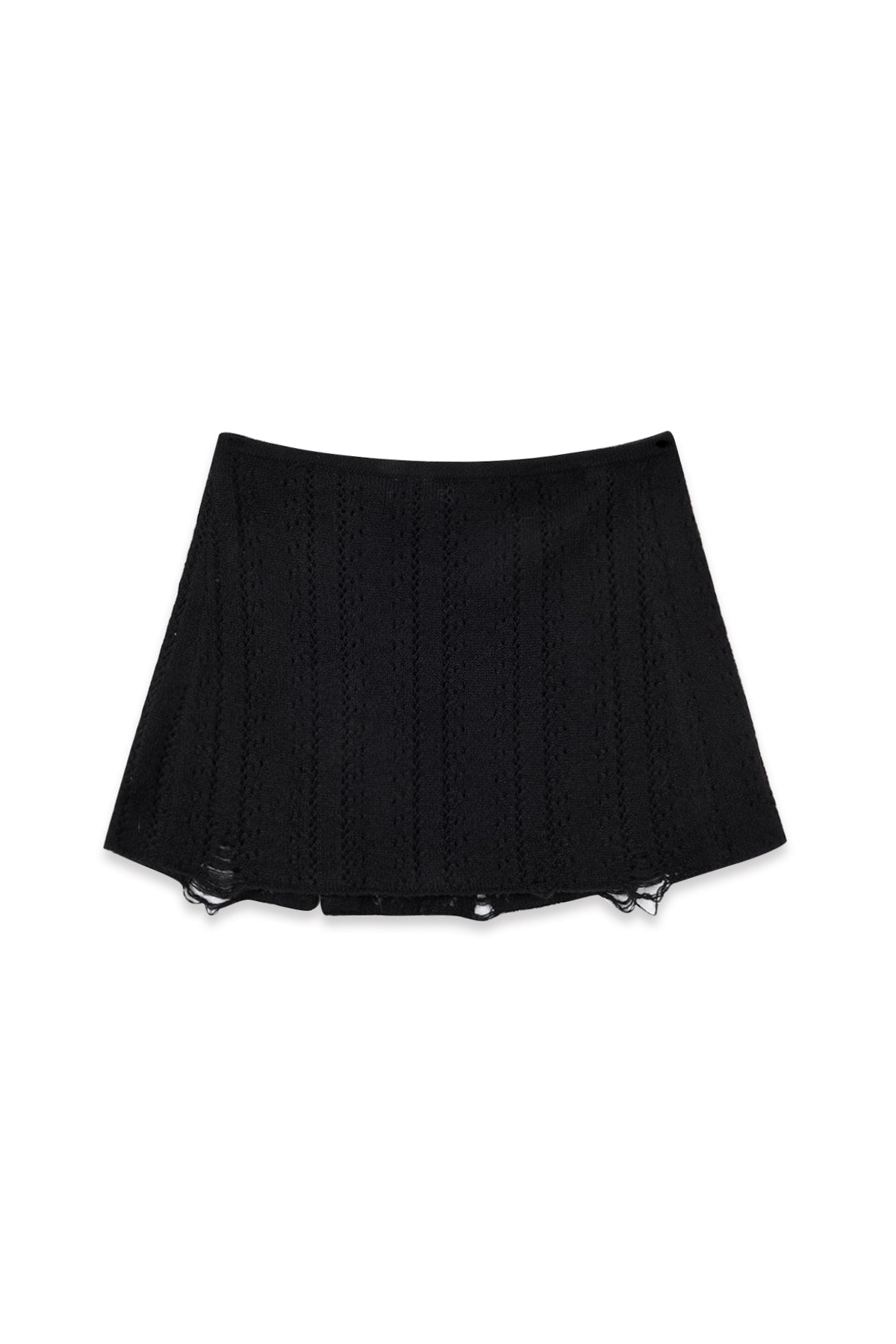 [matinkim] PUNCHING WRAP MINI SKIRT IN BLACK