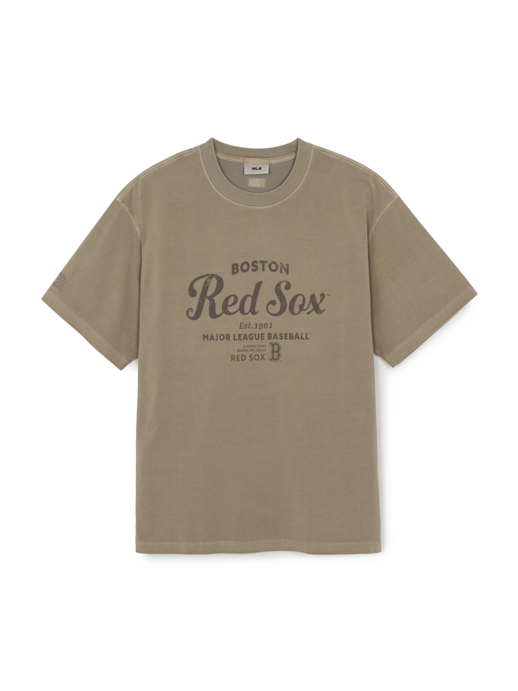MLB Korea Vintage Washing Letter Graphic T-shirt