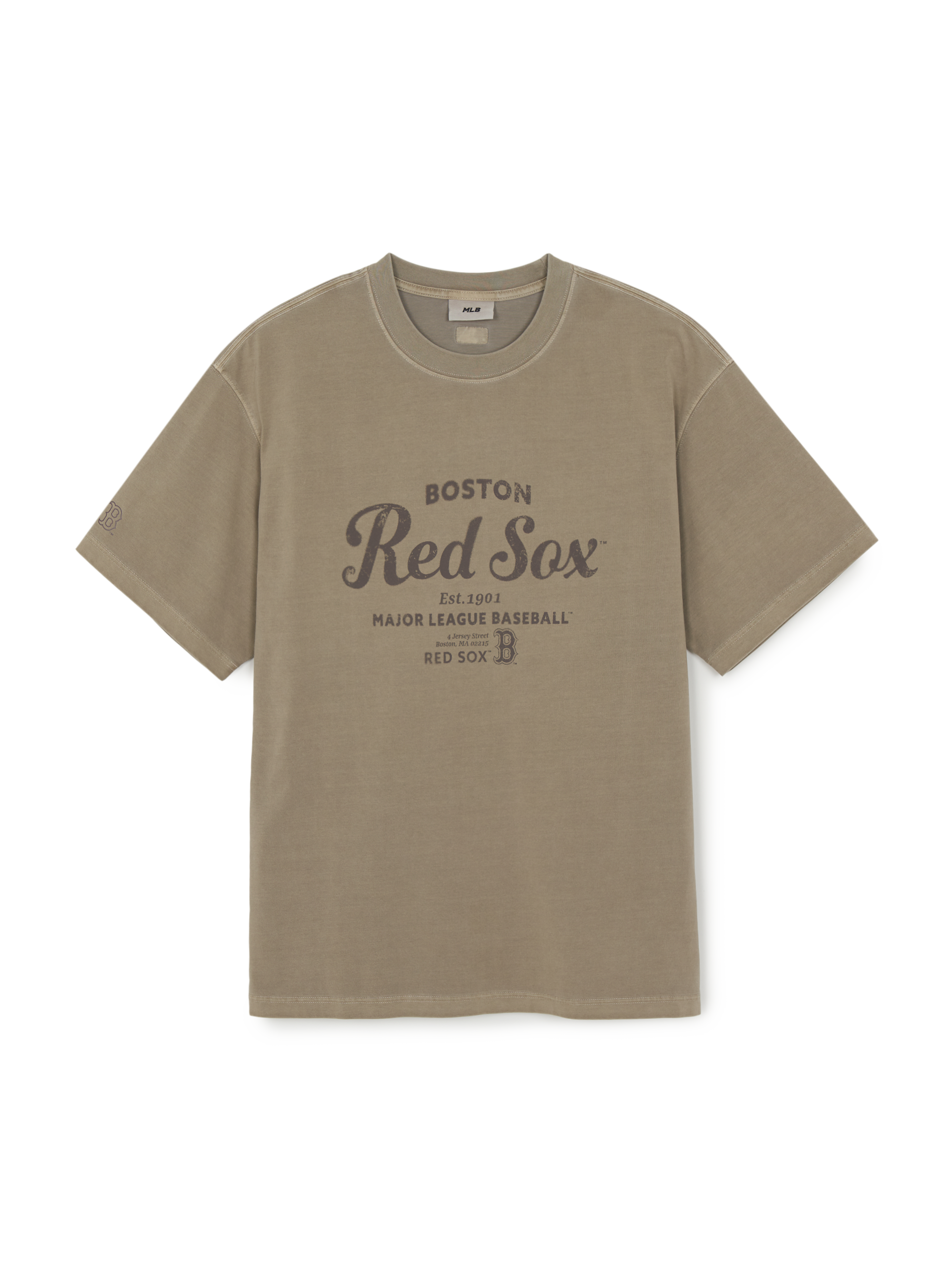 MLB Korea Vintage Washing Letter Graphic T-shirt
