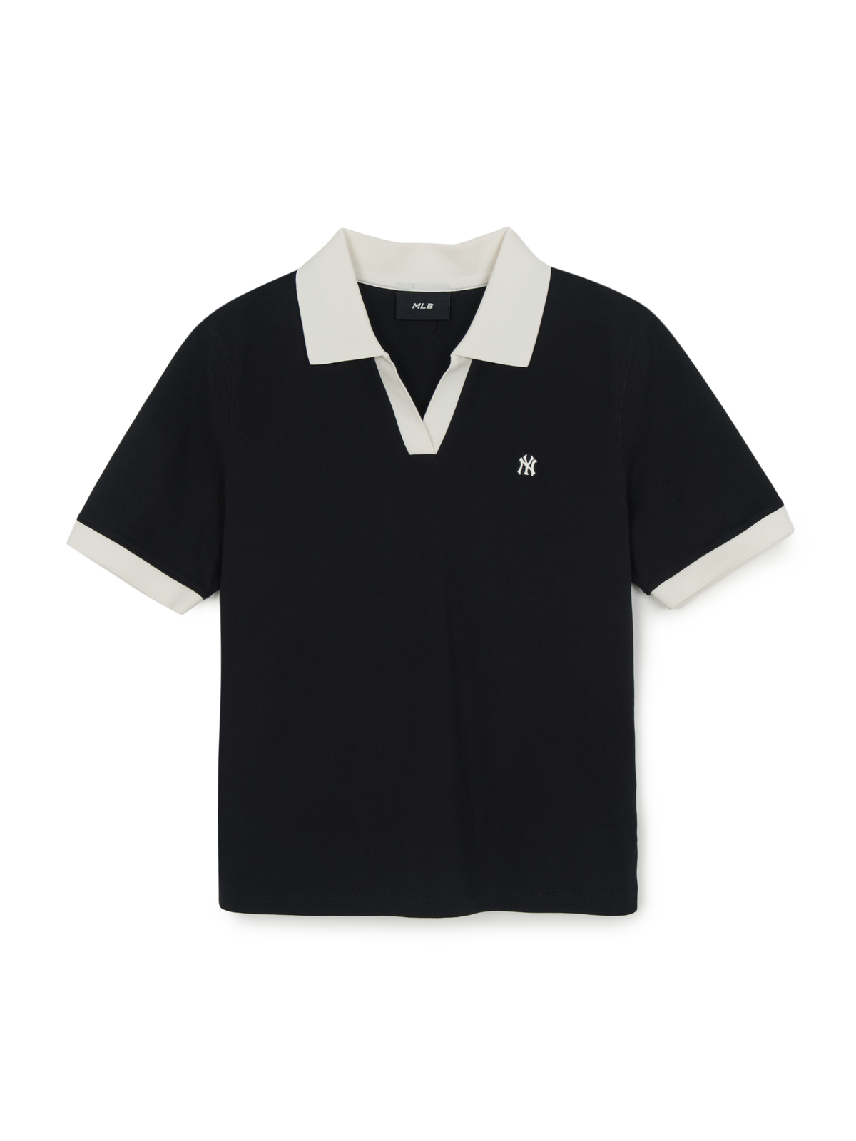 Mlb Women's Basic Open Collar Slim Fit Polo T-Shirts