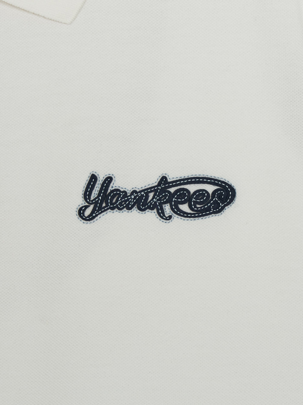 MLB Korea Varsity Small Cursive Over Fit Polo T-Shirts