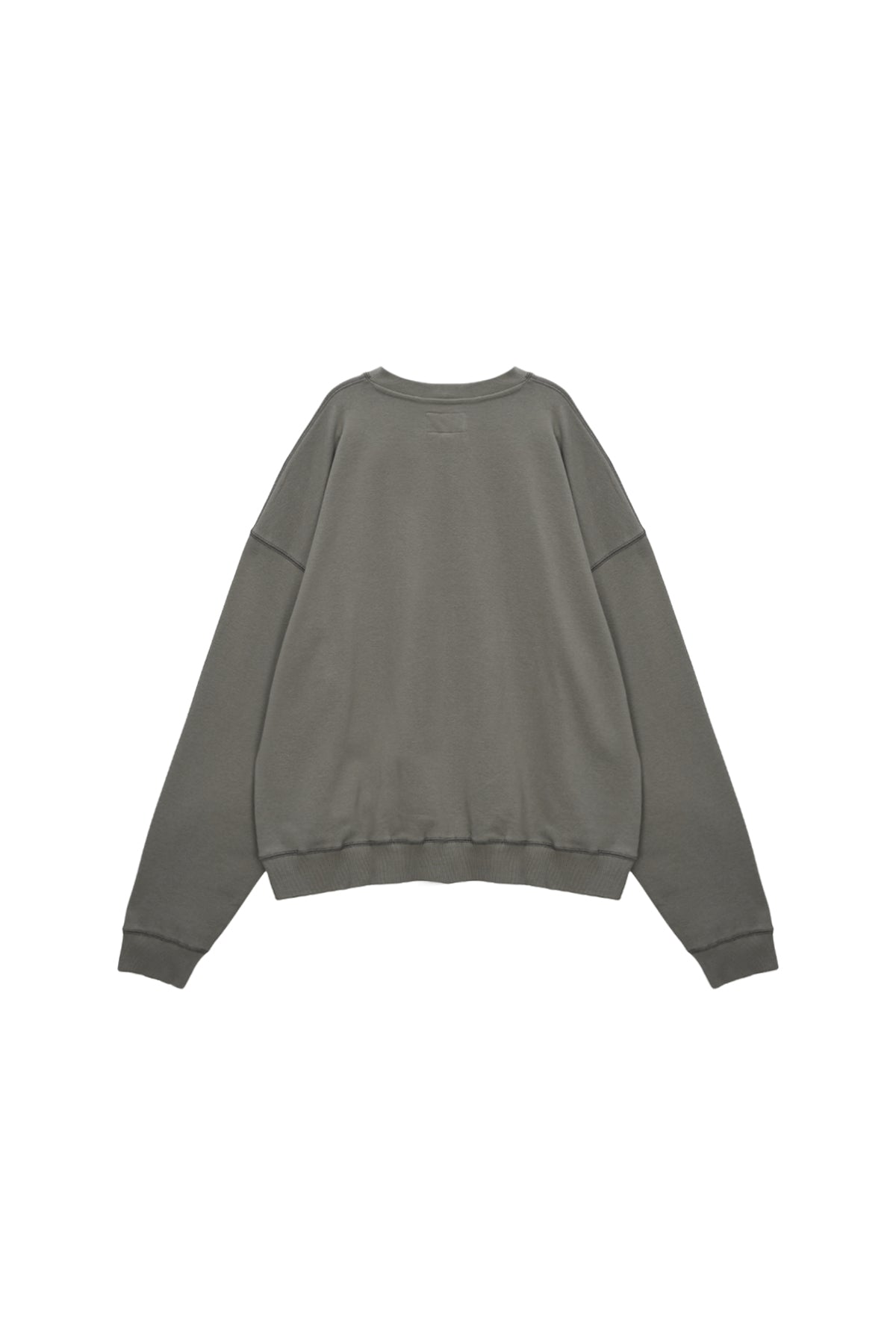 [matinkim] STITCH LABEL SWEATSHIRT IN KHAKI