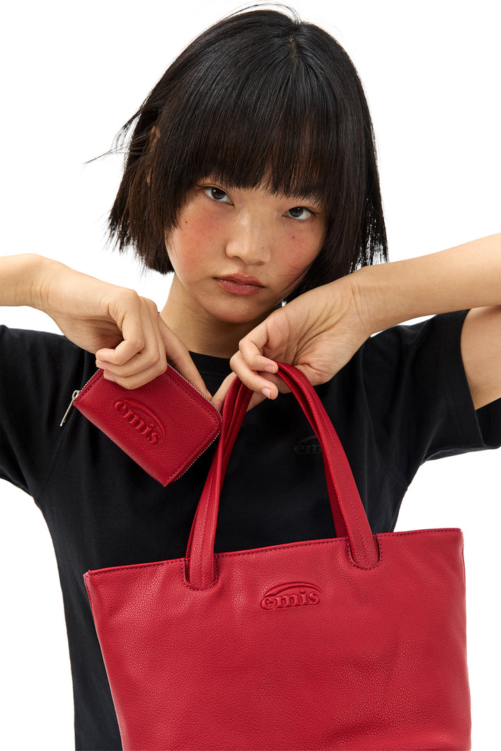 Emis Grain Logo Zip Wallet-Red