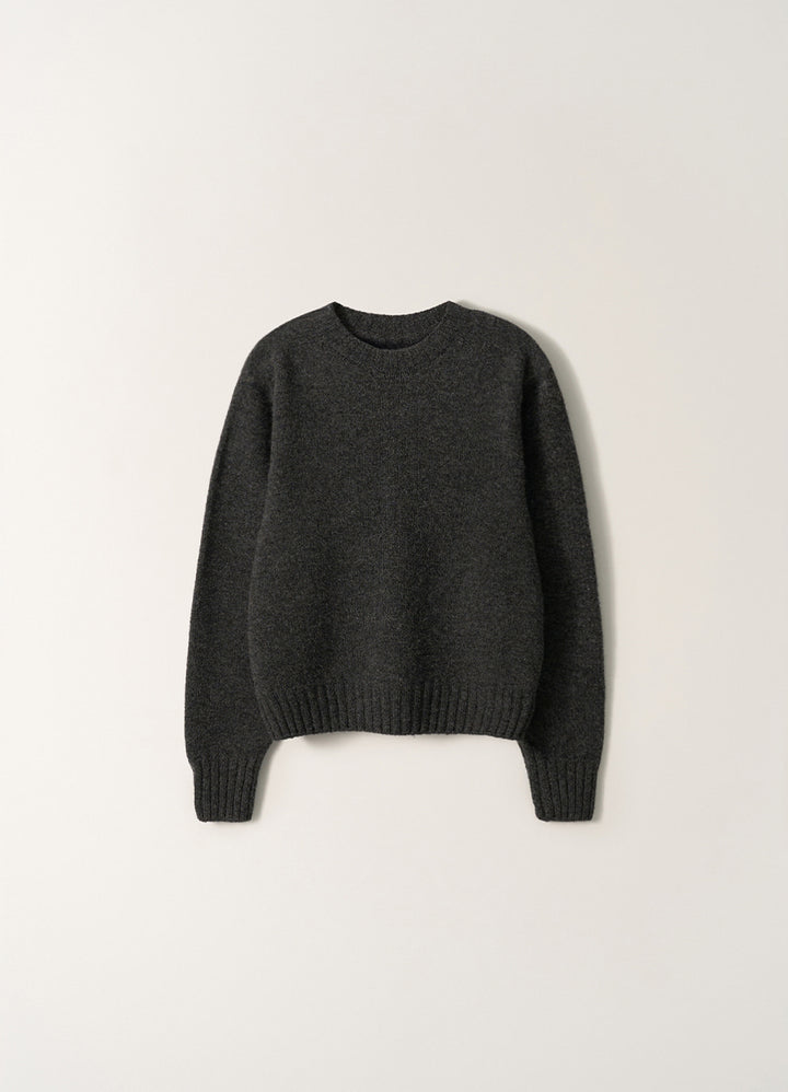 Nothing Written Bunny Wool Pullover Knit (Deep Charcoal)