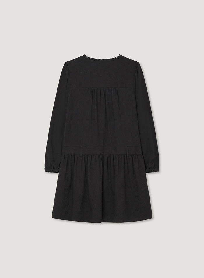 Mango Maniplease Ray Shirring One Piece Black