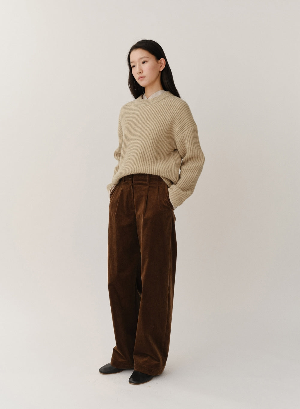 Kindersalmon Corduroy Pants Bear Brown