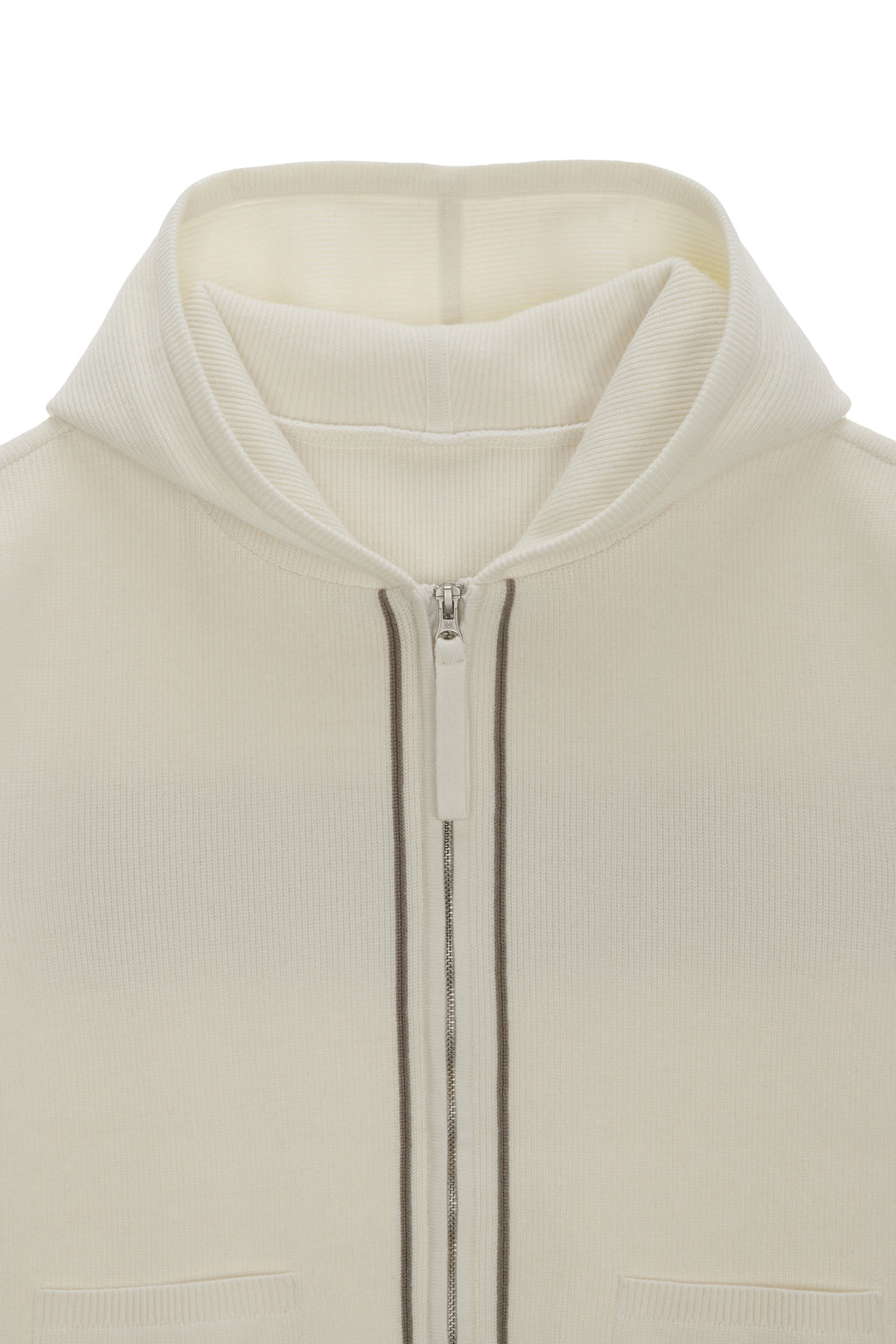 [matinkim] HOODY LOGO KNIT VEST FOR MEN IN IVORY