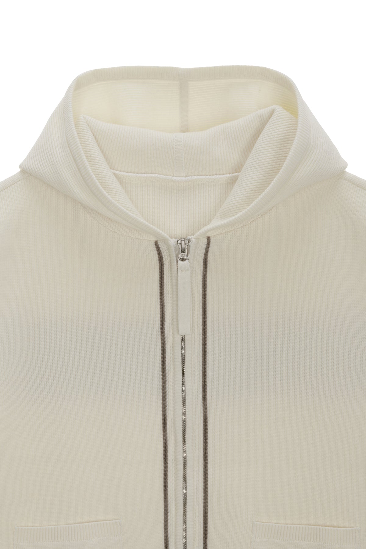 [matinkim] HOODY LOGO KNIT VEST FOR MEN IN IVORY