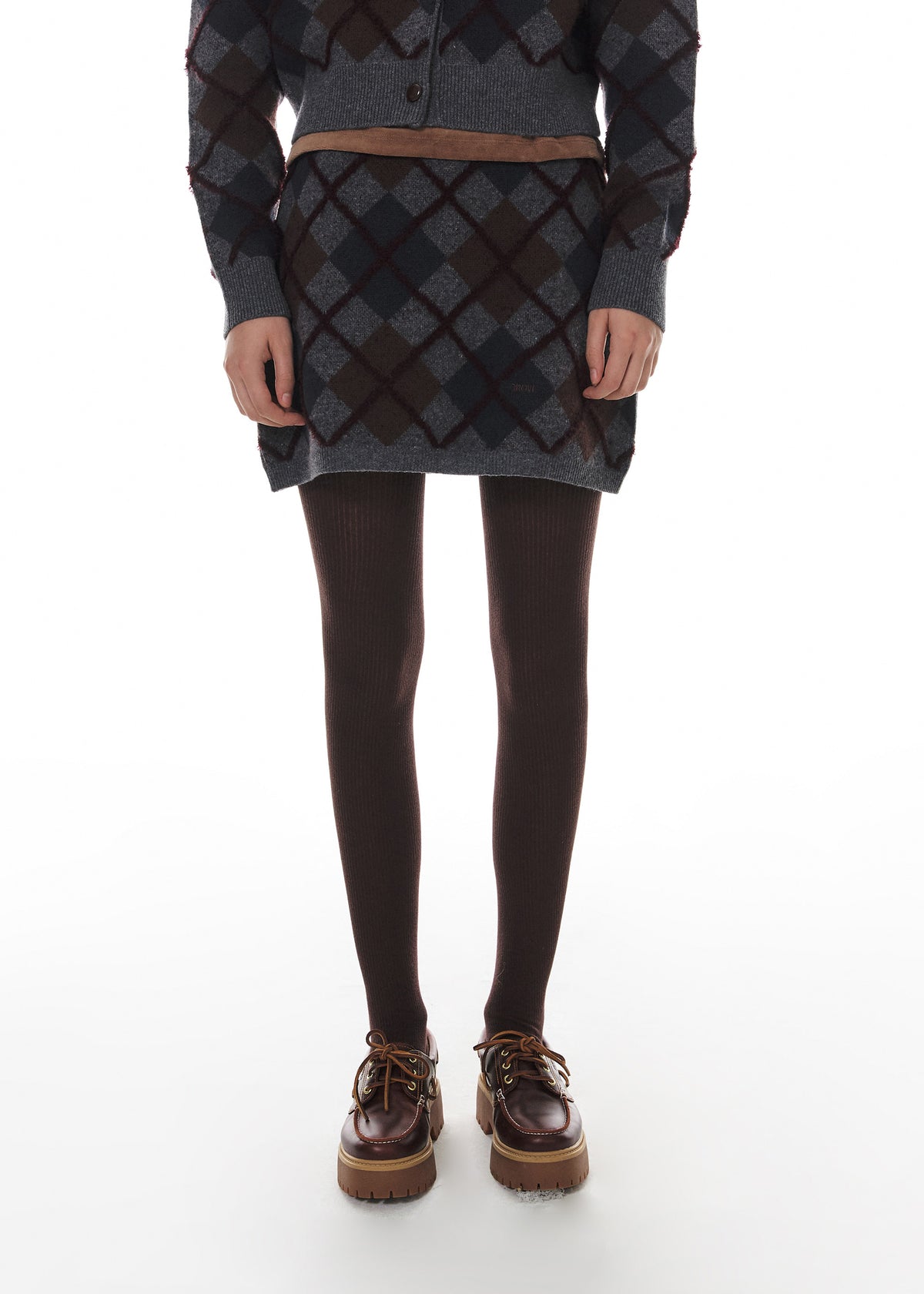 Grove Stitch Argyle Skirt