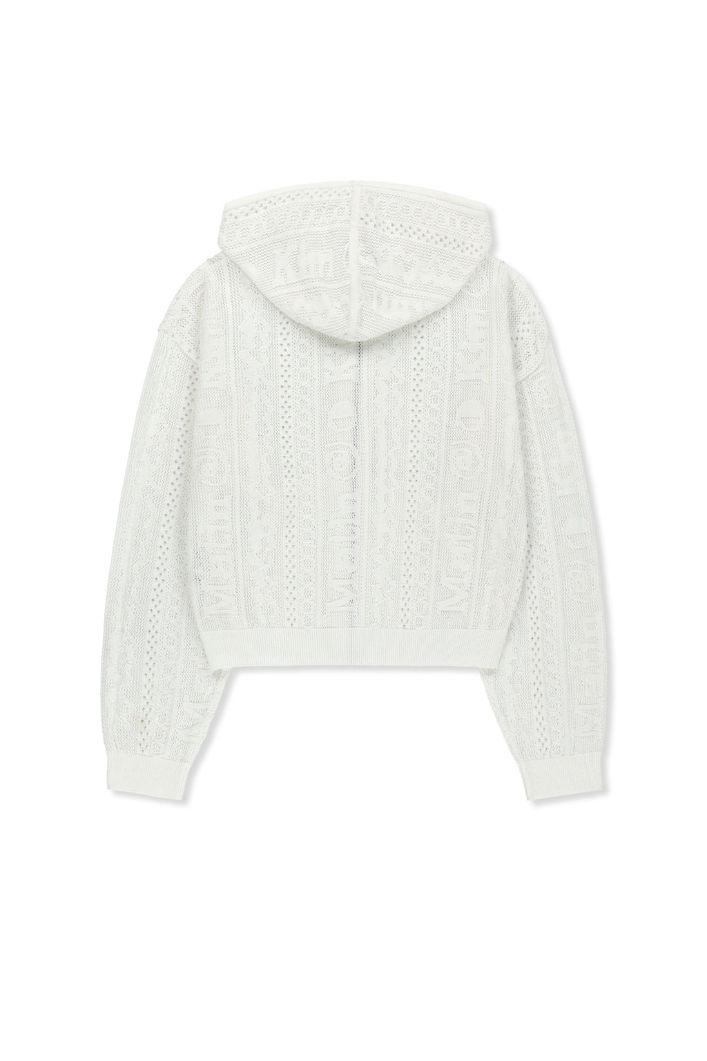 Matinkim Mesh Logo Knit Hoody Zip UP IN White