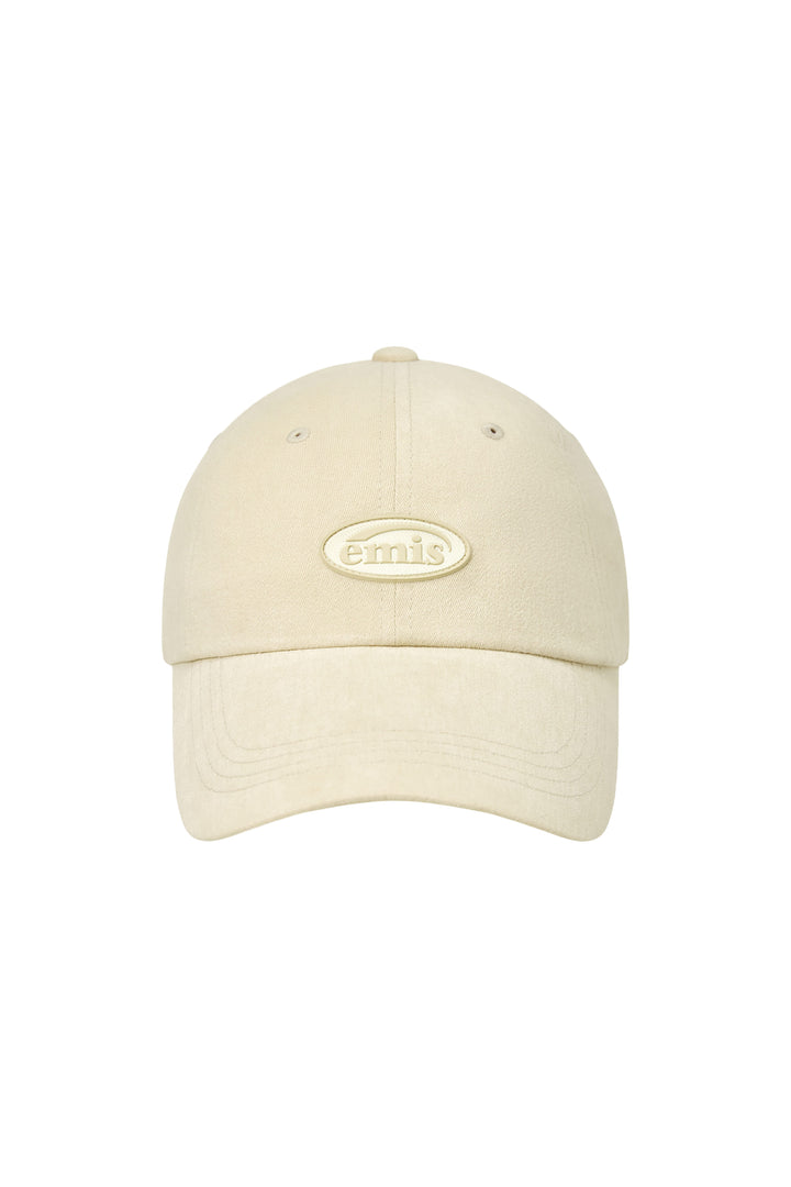 EMIS Mini Rubber Patch Brushed Ball Cap-Cream