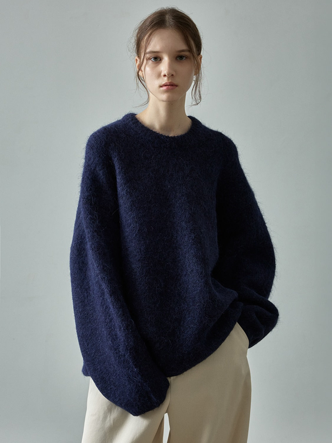 Facade Pattern Alpaca Cloud Knitwear midnight navy