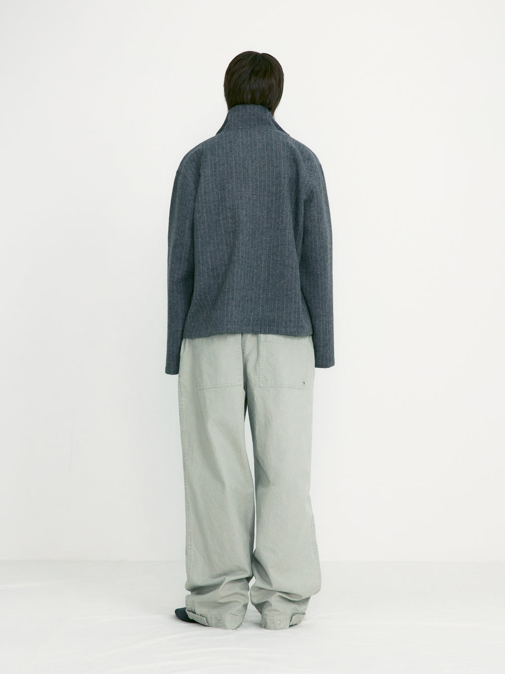 [low_classic] Stripe Wool Zip Shirt Jacket
Multi Striped Gr