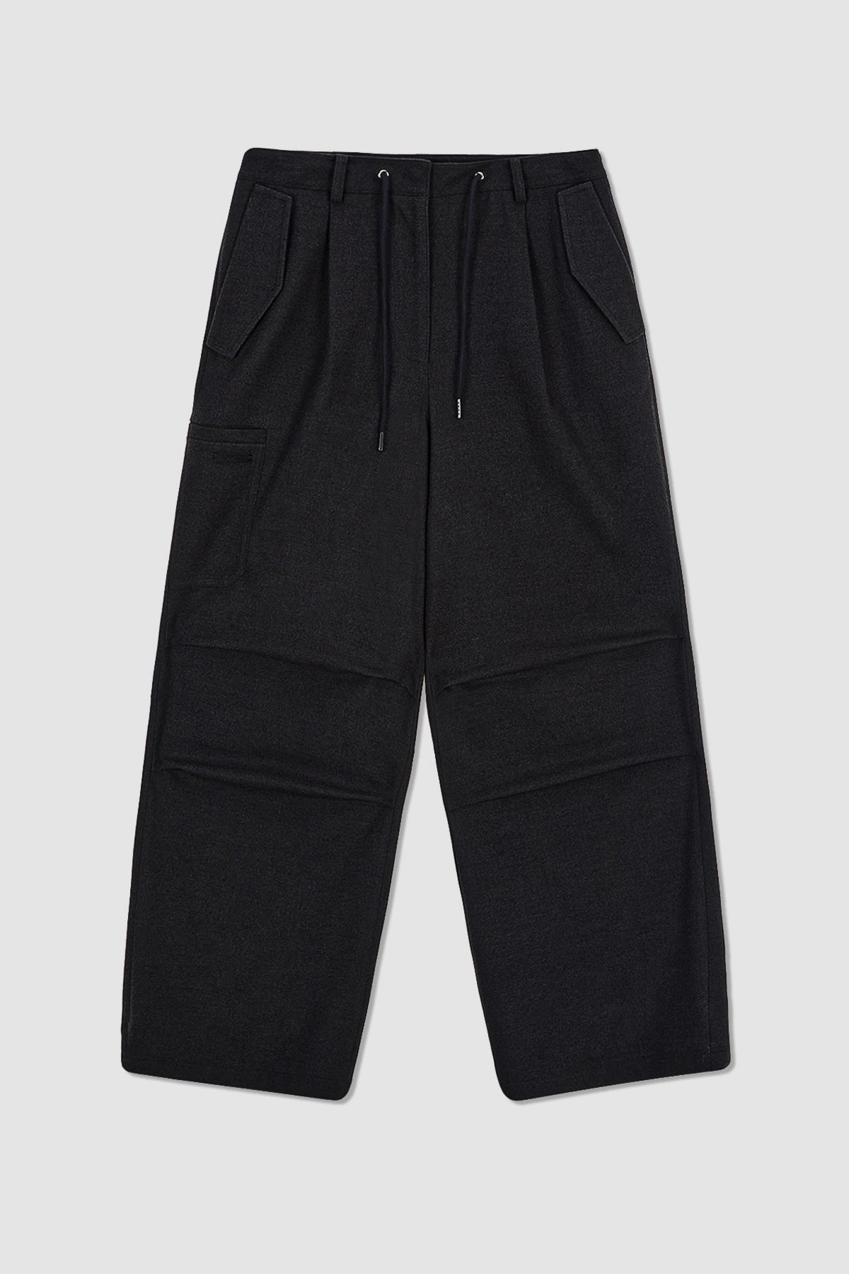 Matinkim Wool Blended Parachute Pants IN Charcoal