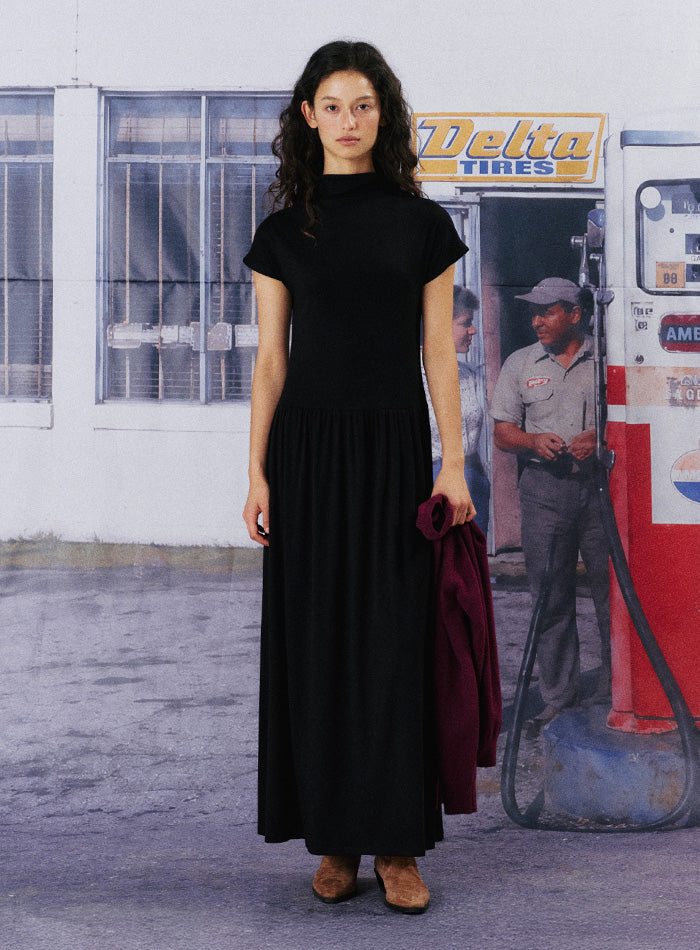 Mango Maniplease Melisa Shirring One Piece Black