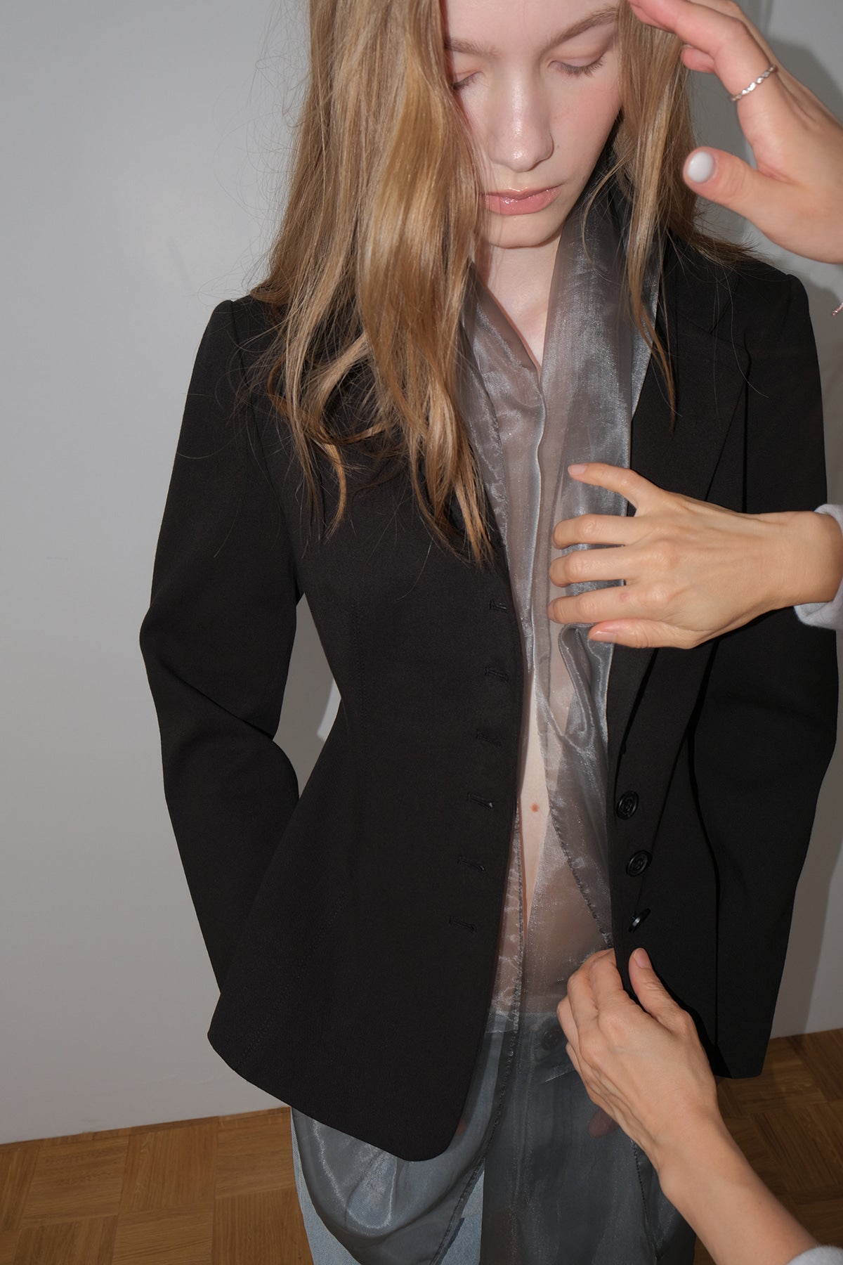 Overdueflair Sheer Organza Scarf Grey