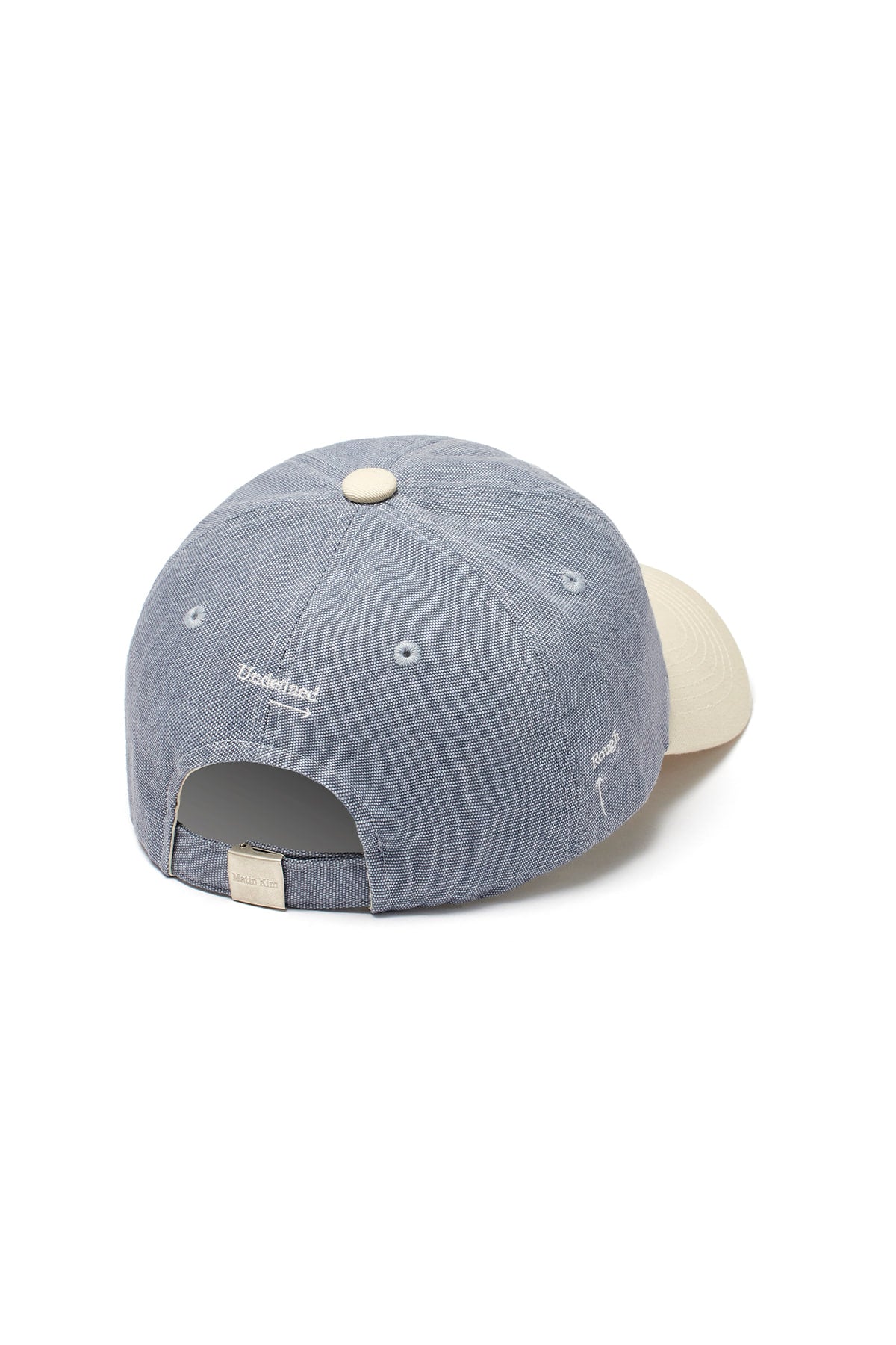 [matinkim] WASHED OXFORD TWO TONE BALL CAP IN BEIGE