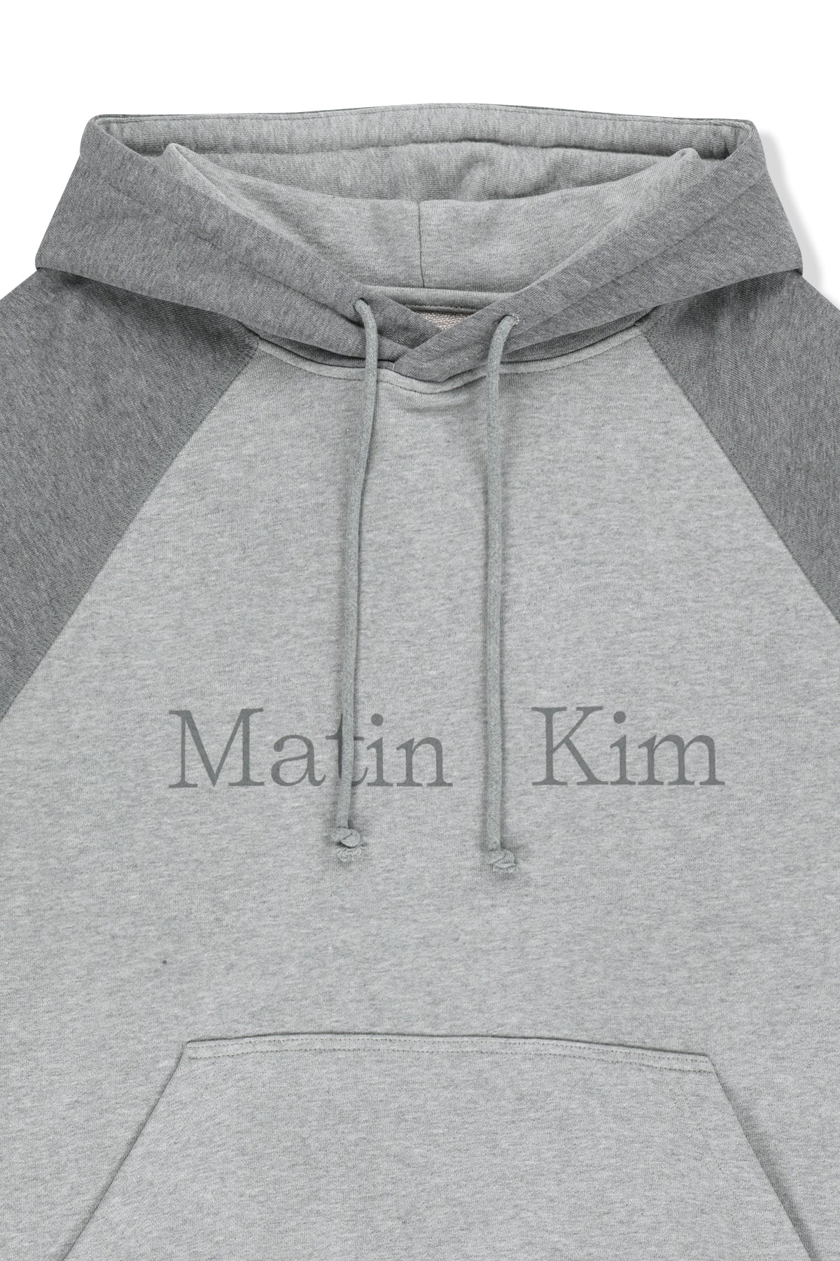 Matinkim Color Block Logo Hoody Top IN Grey