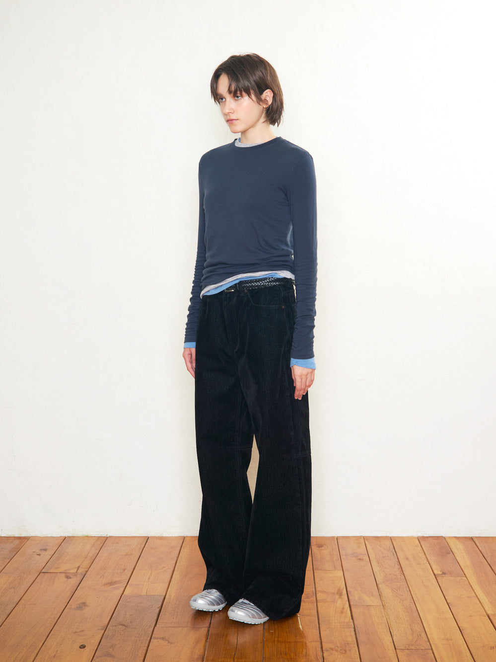 Low Classic Lc Wool Jersey T-Shirt - Navy