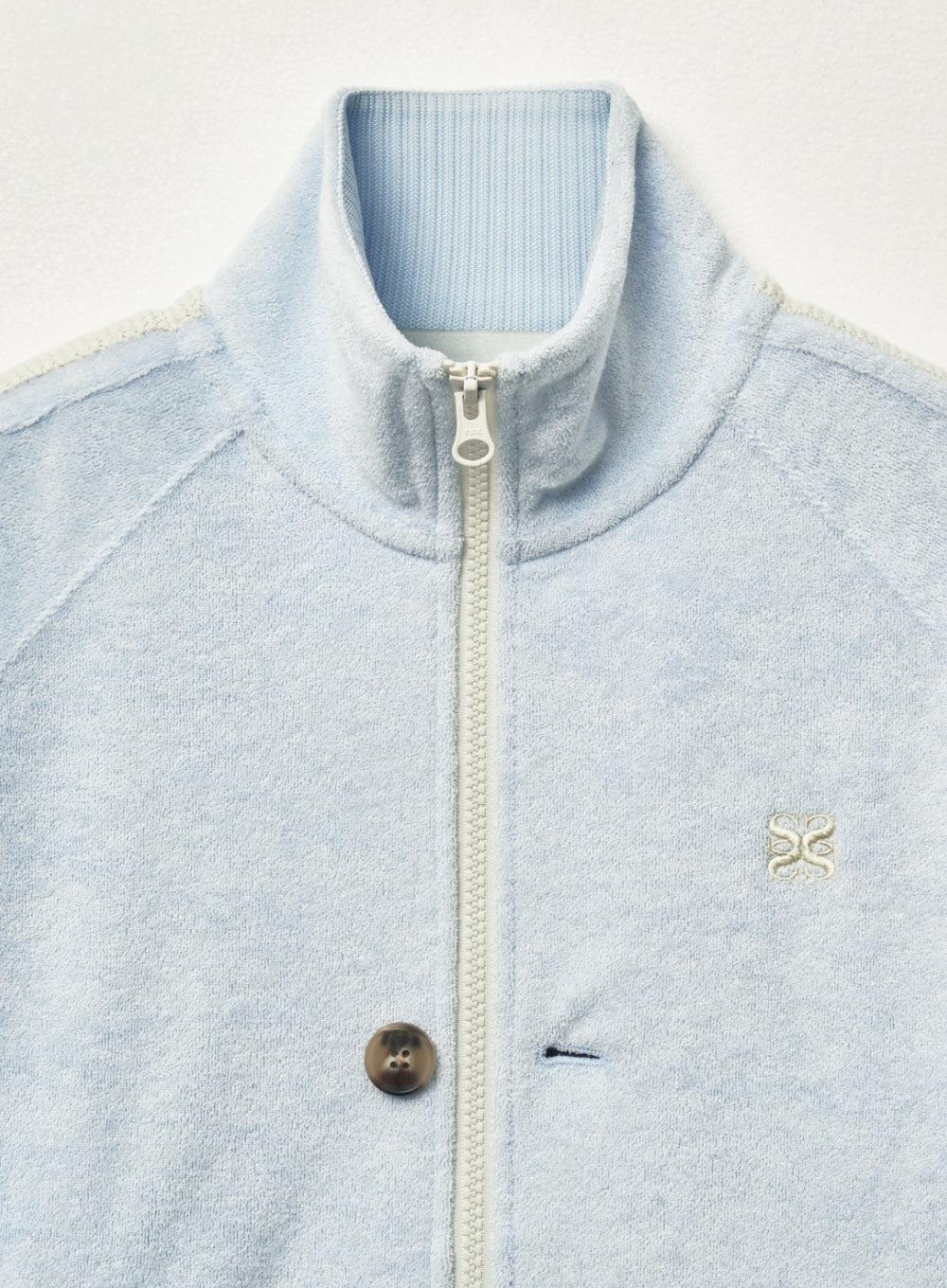 [satur] (W) Lawton Terry Track Zip-up Jacket - Sky Blue