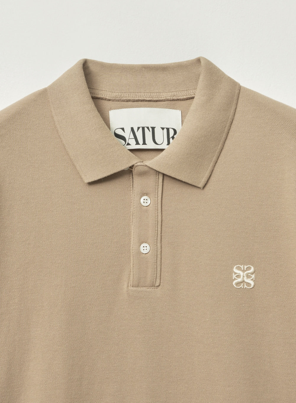 [satur] (W) Basic Pique Polo T-Shirt - Beige