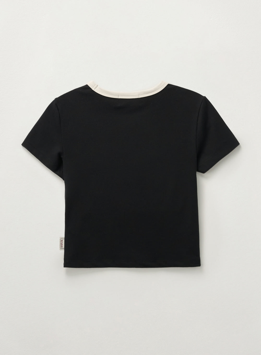[satur] (W) Apero Crop Ringer T-Shirt - Black
