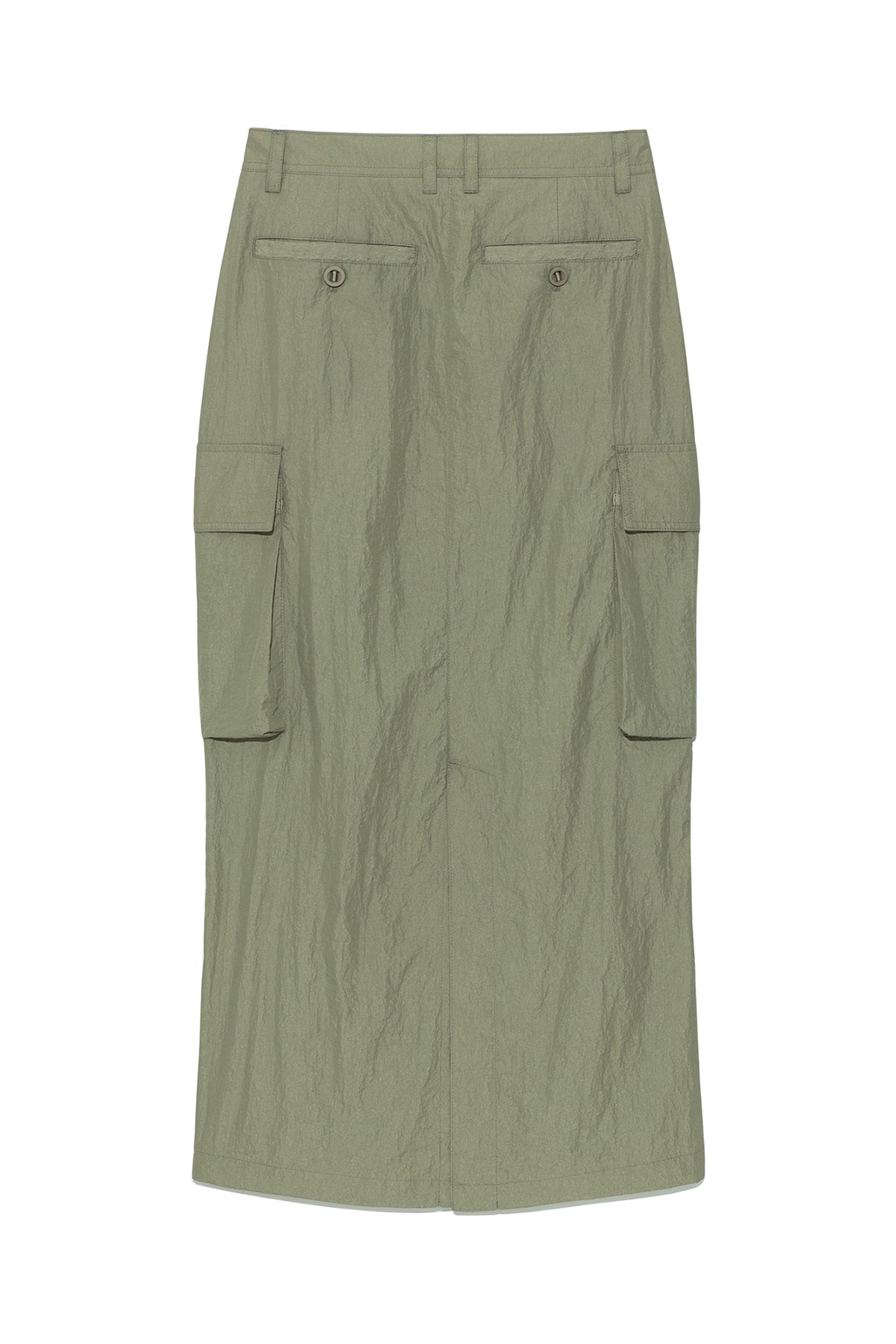 [matinkim] STRING NYLON CARGO SKIRT IN KHAKI