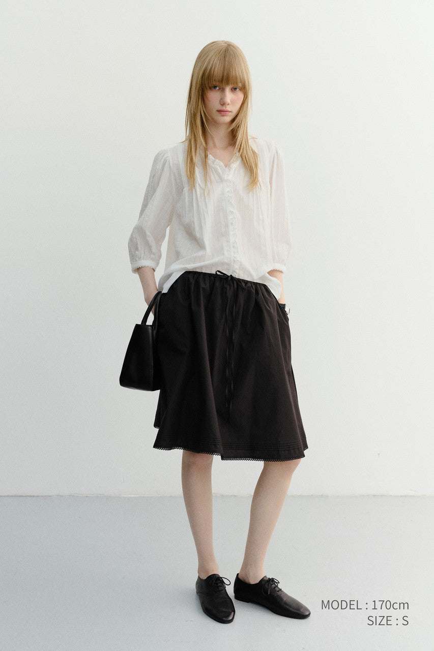 Dunst Jane Frill Blouse White