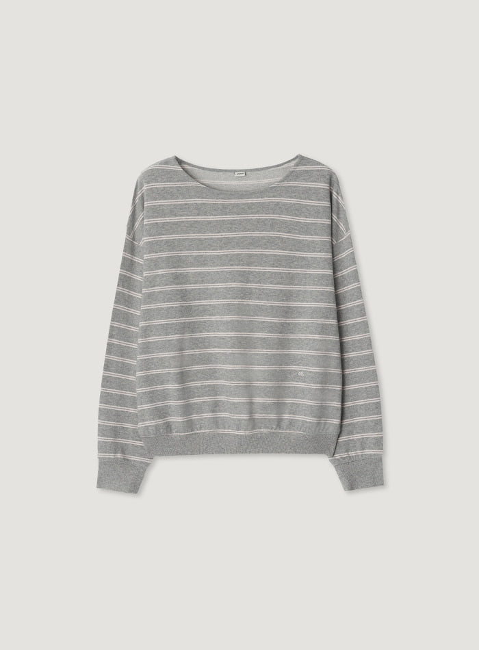 Mango Maniplease Yeva Sweatshirt Grey Stripe