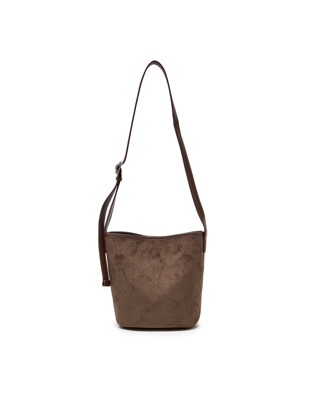 MLB Korea Monogram Suede Bucket Bag