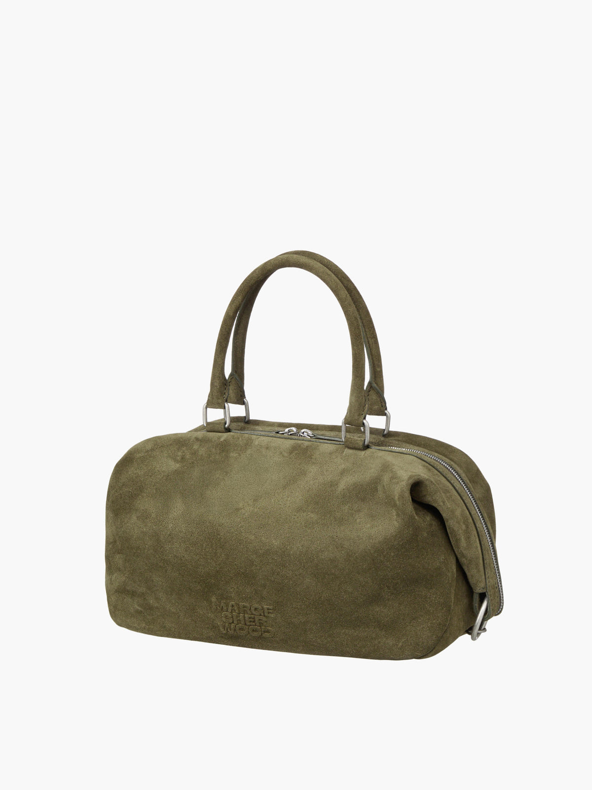 Margesherwood Dumpling Tote dark olive suede
