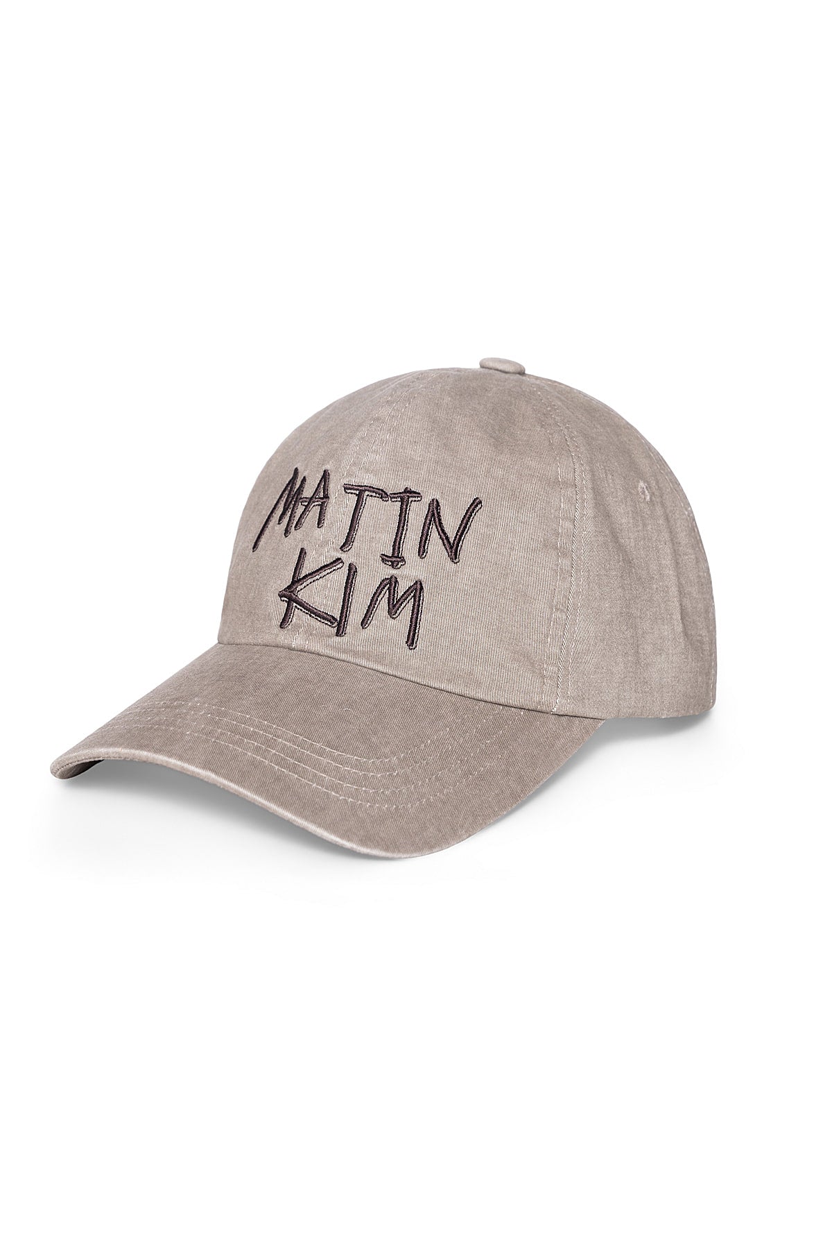 Matinkim Vintage Washed Graffiti Ball Cap IN Khaki Brown