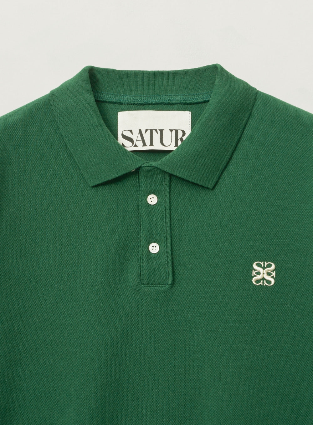[satur] (W) Basic Pique Polo T-Shirt - Green