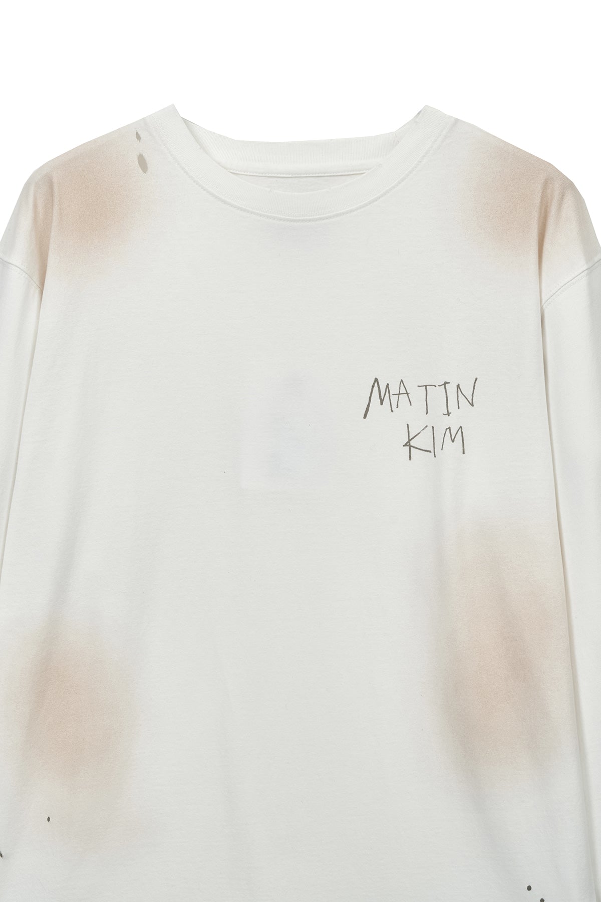 [matinkim] VINTAGE WASHED LOGO TOP IN IVORY