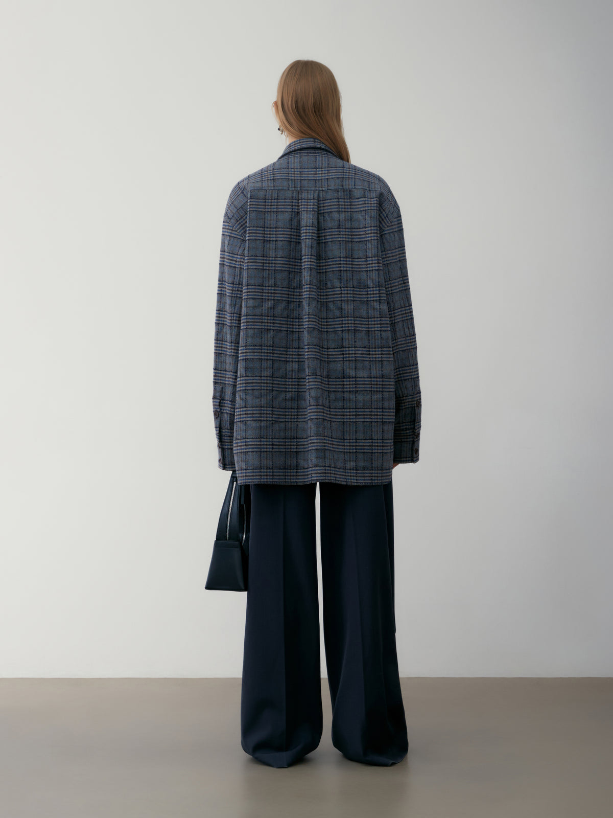 Low Classic Wool Check Shirt Blue
