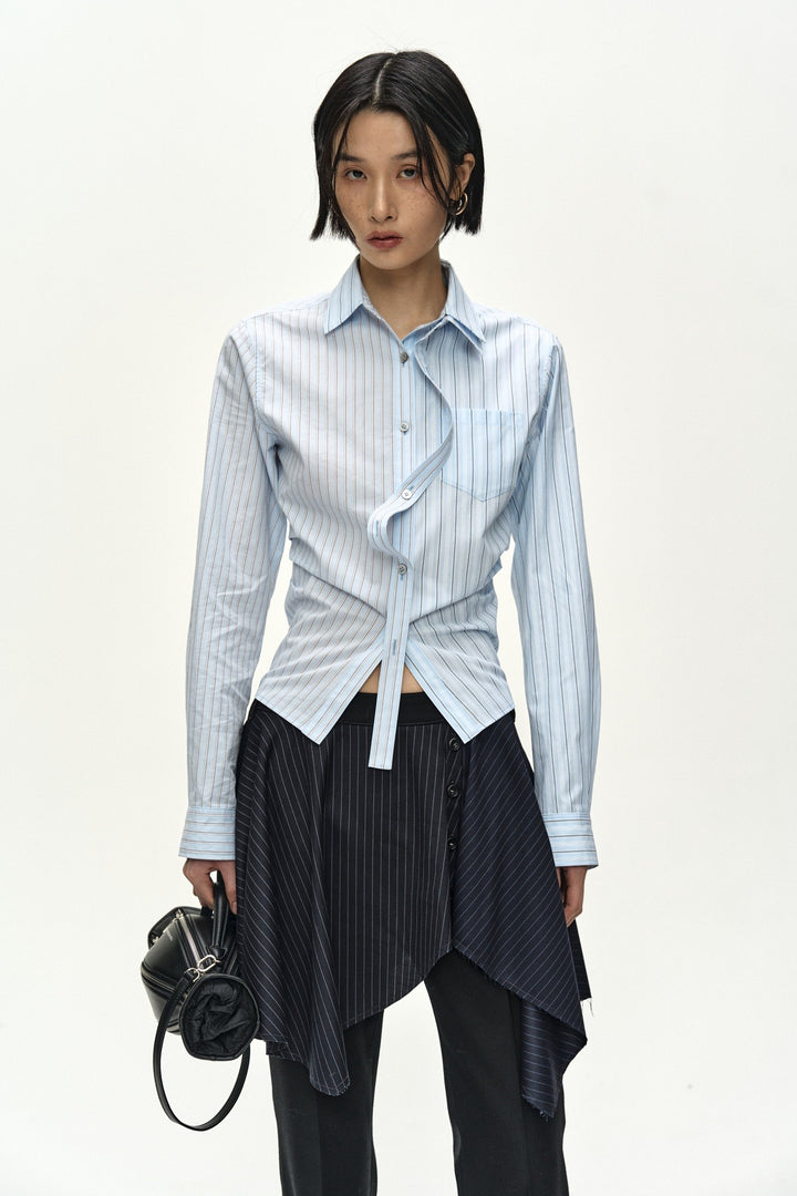 Andersson Bell Split-Stripe Contour Shirt