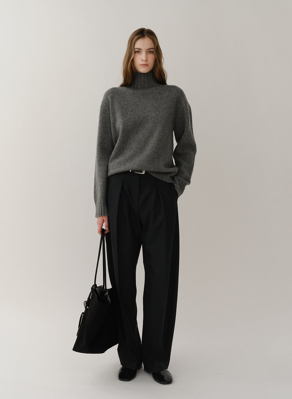 Kindersalmon Cashmere Turtleneck Gray