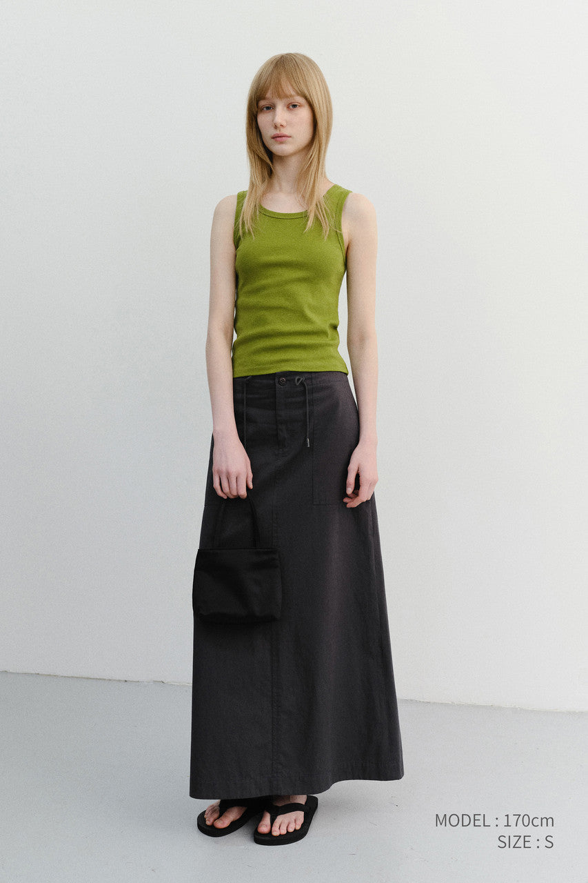 Dunst A-Line Maxi Skirt Charcoal Grey
